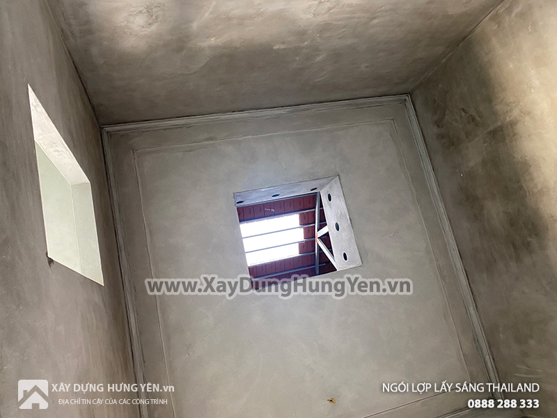 Công trình của anh Quang tại thành phố Hưng Yên sử dụng ngói lợp lấy sáng 22v/m