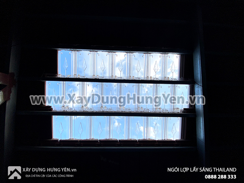Công trình của anh Quang tại thành phố Hưng Yên sử dụng ngói lợp lấy sáng 22v/m