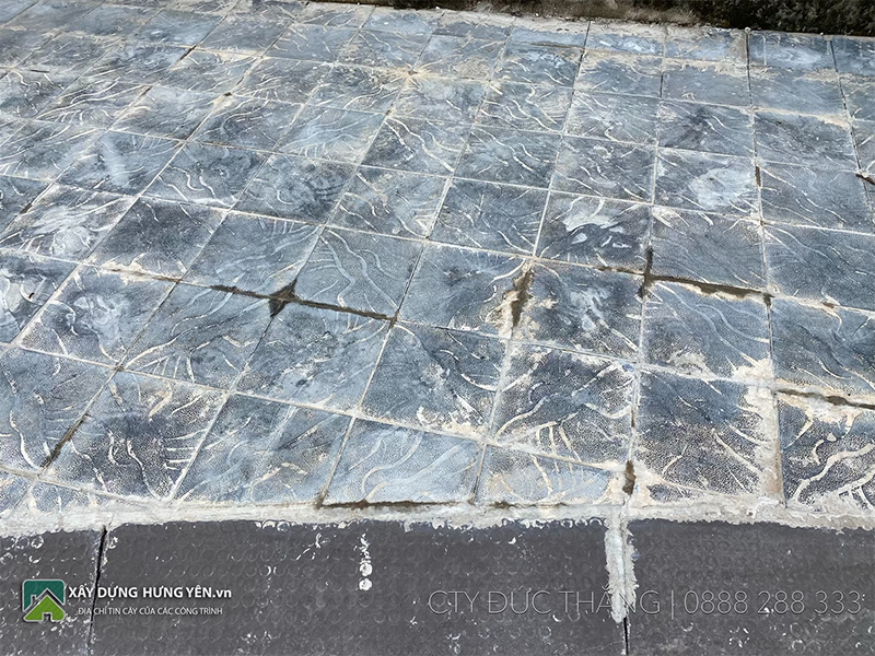 Gạch coric giả đá tại công trình đền thờ Quốc Tổ Lạc Long Quân - Tp Hưng Yên