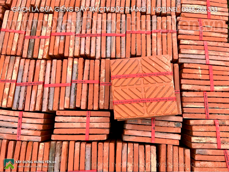 Gạch lá dừa 20x20 Giếng Đáy tại kho công ty TNHH Đức Thắng