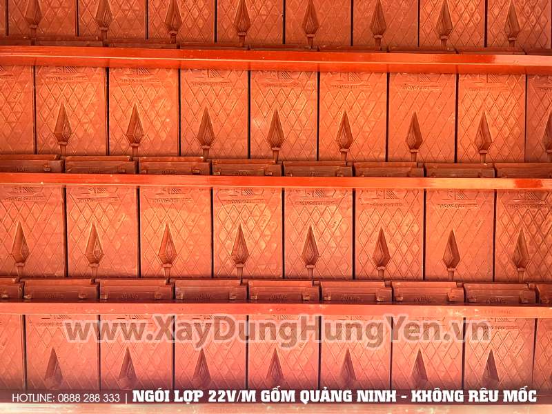 Nhà hàng sinh thái sử dụng ngói lợp 22v/m Gốm Quảng Ninh - Không rêu mốc