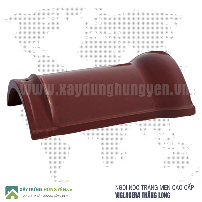 Ngói nóc đỏ 09 tráng men Viglacera Thăng Long