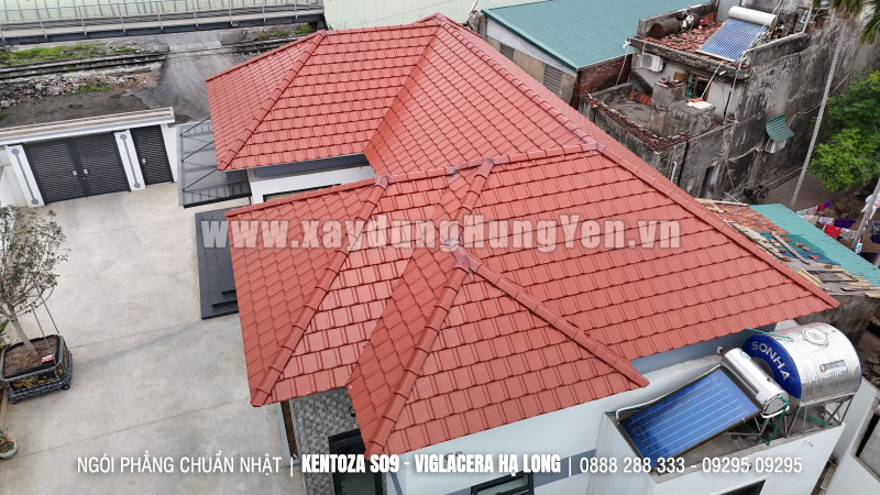 Ngói phẳng Kentoza S09 - đỏ – Viglacera Hạ Long
