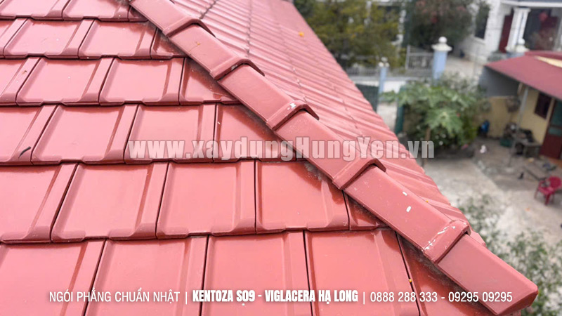 Ngói phẳng Kentoza S09 - đỏ – Viglacera Hạ Long