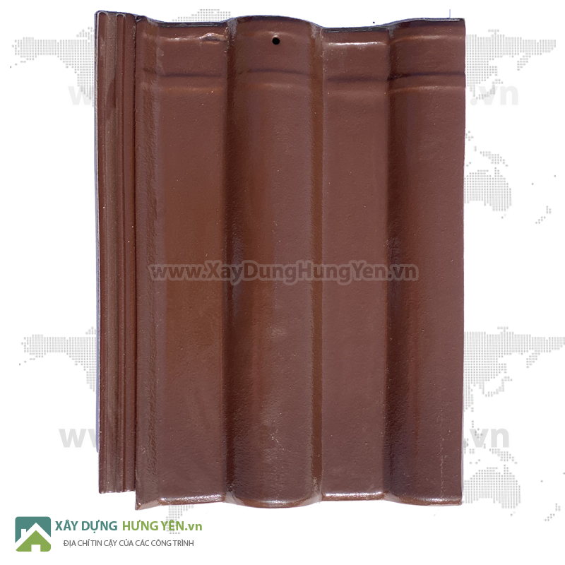 Ngói lợp hai sóng  tráng men Viglacera  Hạ Long Vi-CLIN 10 v/m2 Chocolate